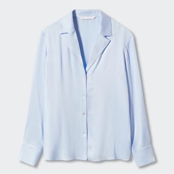 Mango satin blouse 🩵 - Picture 2 of 4